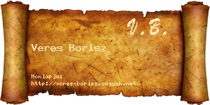 Veres Borisz névjegykártya
